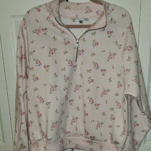 Floral Print 1/4 Zip From Madden Girl XL.
